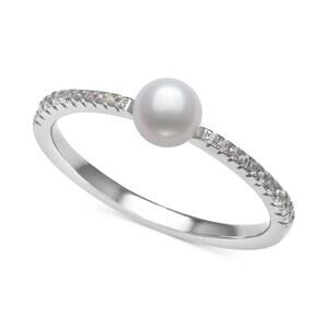 Belle de Mer White Sapphire Ring Sterling Silver - Size 7